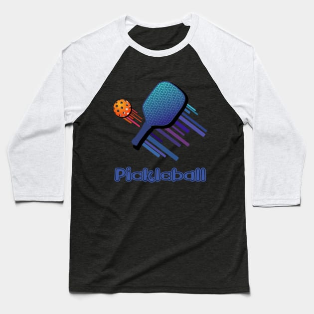 I Love Pickleball Baseball T-Shirt by PunnyPoyoShop